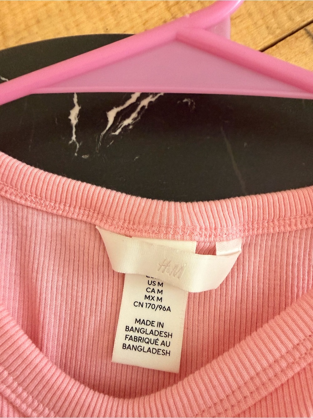 H&M Pink Ribbed Racerback Crop Tank - Picture 3 of 3